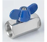 Handle Ball Valve Stainless Steel Leather Tube Pagoda Internal/External ThreadPN63 Miniature Water Valve Switch 1Pcs(F-F,1")