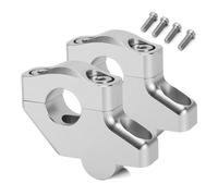 Handle Bar Clamp Risers For NC750X For Bajaj For Dominar 400 22mm 7/8" New Model Handle Bar Mount Risers Offset Extend Raised 1 Pair Handlebar Riser(Silver)