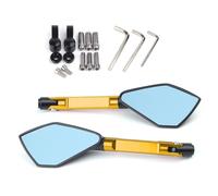 Handle Bar End Rearview Convex For MT01 MT25 MT03 MT07 MT09 MT10 Universal Motorcycle Mirror CNC Side Blue Anti-glare(Gold)