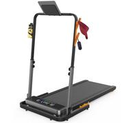 Handle Bar for Walking Pad Only, Treadmill Handrail with Phone/iPad Holder, Cup Holder & Towel Hooks,Universal Compatible for Walking Pads 22.4'' Wide Adjustable Handrail Height (Max 43.3"), Black