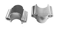 Handle Bar Mounting Risers Universal CNC Aluminum Motorcycle Handlebar Riser Kit 8/11 Inch Bar Clamps 22/28mm For Motorcycle(Silver 22mm)