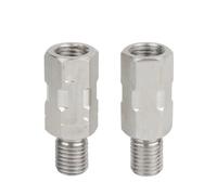 Handle Bar Riser 2PCS Motorcycle Mirror Adapter M10 Clockwise Universal Rearview Mirror Screw Thread Adapter Extension Steel Bolts 10mm Heighten(Type B)
