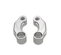 Handle Bar Riser For BMW R1250GS R1250 GS R1200GS GS1200 For ADV 2019-2023 Motorcycle Mirrors Riser Extension Bracket Mount Adapter(Silver)