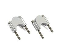 Handle Bar Riser For Scooter 30mm Rise CNC Motorcycle Handlebar Riser Kit 7/8" Or 1 1/8" Universal Bar Clamps 28/22mm Motorcycle Handlebar Riser Clamp(Fit 28mm Bar Silver)
