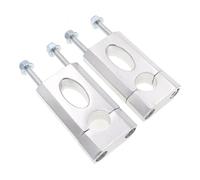 Handle Bar Riser plus back 1 Set 7/8" 22mm Silver Aluminum Alloy Motorcycle Handlebar Clamp Riser Mount Adapter Fit 110cc 125cc Dirt Pit Bike ATV