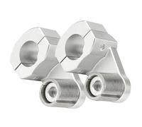 Handle Bar Riser plus back 22mm 28mm Motorcycle Handlebar Clamps Riser For 5.5cm Height Bars Clamp 2 Inch For CRF For YZF For Enduro Dirt Bike(Silver)