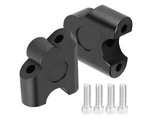 Handle Bar Riser plus back, 22mm Universal Motorcycle Handle Bar Riser Handlebar risers riser kit 22mm motorcycle Clamp Back Move Mount Adapter(Black)