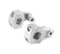 Handle Bar Riser plus back Motorcycle 22mm 28mm Bar Clamps Raised Handlebar Dirt Motocross Accessories(Silver 1 Set)
