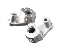 Handle Bar Riser plus back Motorcycle 22mm 28mm Bar Clamps Raised Handlebar Handle Risers Clamp Dirt Motocross Accessories(1set Silver)