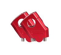 Handle Bar Riser Universal 28mm 1 1/8" 22mm 7/8" Motorcycle Handlebar Riser Bar Mount Handle Clamp Black Red Silver Motorcycle Accessories Motorcycle Handlebar Riser Clamp(28mm Red)