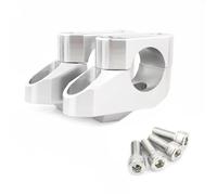 Handle Bar Risers Compatible With Triumph For Street TripleRS 2016-2021 TripleS 2017-2021 TripleR 2009-2021 Motorcycle Handlebar Stems Height Increasers Clamp Mounting(Silver)