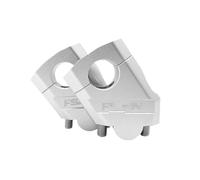 Handle Bar Risers Motorcycle Handbar Rising Clamp 22mm Handlebar Riser Bar Mount Handle Clamp HandleBars Clamp For NTV650 Deauville 700 Varadero 125m 650(Silver)