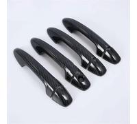 Handle Cover Trim Strip Compatible With Toyota For Vios For Yaris 2019 2020 Car Accessories Exterior Decoration ABS Chrome LHD Side Door Handle Cover(Non-porous/Carbon Fiber)