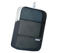 Handle File Organizer Pouch for Bills Forms Notes, Clear Document Storage Bag with Front Zipper Compartment Use Clear File Document School Folder Holder Desk Filing Case Portable Paper Bag Study Notes
