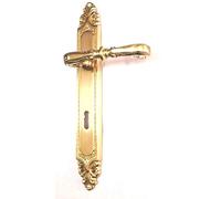 Handle for Doors with Plate "Petra - Polished Brass