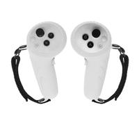 Handle Grip For Pico 4 Ultra Controller Handles Controller Silicone Grip Cover All Round Protection Comfortable Touch Anti Slip VR Handle Cover with Adjustable Wrist Knuckle Strap (White)