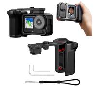 Handle Grip Kit for DJI Osmo Action 6 with Cage, Street Photography Grip for Action 6, Magnetic Quick ReleaseProtective Frame Case Cage with Shutter Button & Cold Shoe & Wrist Strap Camera Accessories
