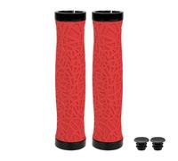 Handle Grips for Daily Commuting TPE Pair with Anti Slip Web Pattern, Secure Fit, End Plugs, Easy Setup Cycling Handle Grips City Commute Grip Pair Anti Slip Pattern Tpe Hand Comfort Worn End