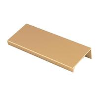 Handle & Home 100mm Satin Brass Edge Pull Gold Cabinet Handle