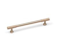 Handle & Home 160mm Brushed Brass Reeded Cabinet Handle - Modern Drawer & Cupboard Pull