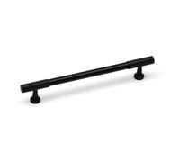 Handle & Home 160mm Matt Black Reeded Cabinet Handle - Modern Kitchen Cupboard & Drawer Pull