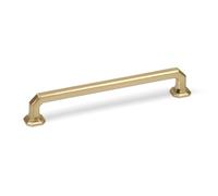 Handle & Home 160mm Polished Brass Octagon Handle - Modern Geometric Brass Cabinet Pull - Elegant Drawer or Cupboard Handle with 160mm Hole Centres