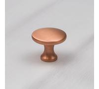 Handle & Home 30mm Satin Copper Cabinet Knob Rose Gold Round Cupboard Door Drawer Furniture Pull