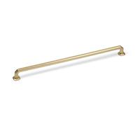 Handle & Home 320mm Polished Brass Octagon Handle - Long Modern Brass Cabinet Pull - Sleek Geometric Drawer Handle with 320mm Hole Centres