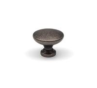 Handle & Home 32mm Antique Pewter Knob Rustic Round Cupboard Door Drawer Furniture Pull