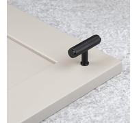 Handle & Home 35mm Matt Black Kitchen Pull Knurled Diamond Texture Cabinet Furniture Door Drawer Knob