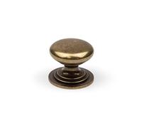 Handle & Home 38mm Antique Brass Cabinet Knob Round Shaker Cupboard Pull