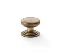 Handle & Home 38mm Antique Brass Cabinet Knob - Traditional Knob for Kitchen Cupboards & Drawers
