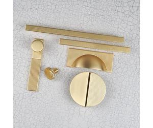 Handle & Home 64mm Brushed Brass Half Moon Kitchen Cupboard Handle Cabinet Drawer Door Pull Dark Gold Design