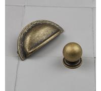 Handle & Home 76mm Antique Brass Cup Handle Cupboard Cabinet Door Drawer Pull