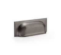 Handle & Home 96mm Dark Bronze Cup Handle - Premium Cabinet Handle for Kitchen, Bedroom & Furniture