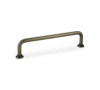 Handle & Home 96mm Slim Antique Brass Handle Cabinet Pull Cupboard Door Drawer