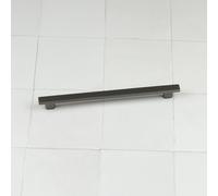 Handle & Home Anthracite Dark Grey Ribbed Detailing Handles and Coordinating Knobs - 192mm Handle - Zinc