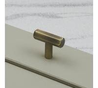 Handle & Home Antique Brass Hexagon Bar Handles & Matching T-Bar Pull - 40mm Knob