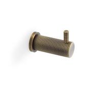 Handle & Home Antique Brass Knurled Coat Hook