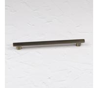 Handle & Home Antique Brushed Brass Ribbed Detailing Handles and Coordinating Knobs - 192mm Hole Centres