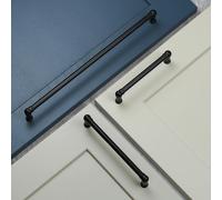 Handle & Home Black Industrial Pipe Style Cabinet D Bar Handle - 320mm Handle