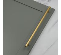Handle & Home Brushed Brass Hexagon T-Bar Cabinet Handle & Knob - 320mm Handle