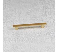 Handle & Home Brushed Brass Ribbed Detailing Handles and Coordinating Knobs - 128mm Hole Centres