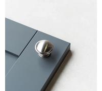 Handle & Home Brushed Nickel Shaker Cup Handle and Coordinating Knob - 35mm Knob