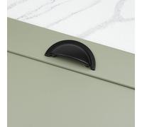 Handle & Home Matt Black Contemporary Cup Handle and Coordinating Knob - 64mm Cup Handle