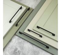 Handle & Home Matt Black Cabinet Handle 192mm - Modern Slim Zinc Drawer Pull for Kitchen Cupboards, Wardrobes and Furniture Doors