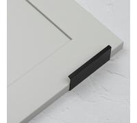 Handle & Home Matt Black Squared Edge Mount Lip Pull Handles - 100mm Handle