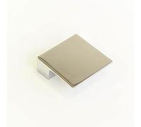 Handle & Home Polished Chrome 60mm Square Knob | 32mm Centres | for Kitchen Cabinets | Bedroom | Bathroom | Furniture
