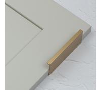 Handle & Home Satin Brass Squared Edge Mount Lip Pull Handles - 100mm Handle