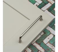 Handle & Home Satin Nickel Curved Pipe Handles - 128mm Handle